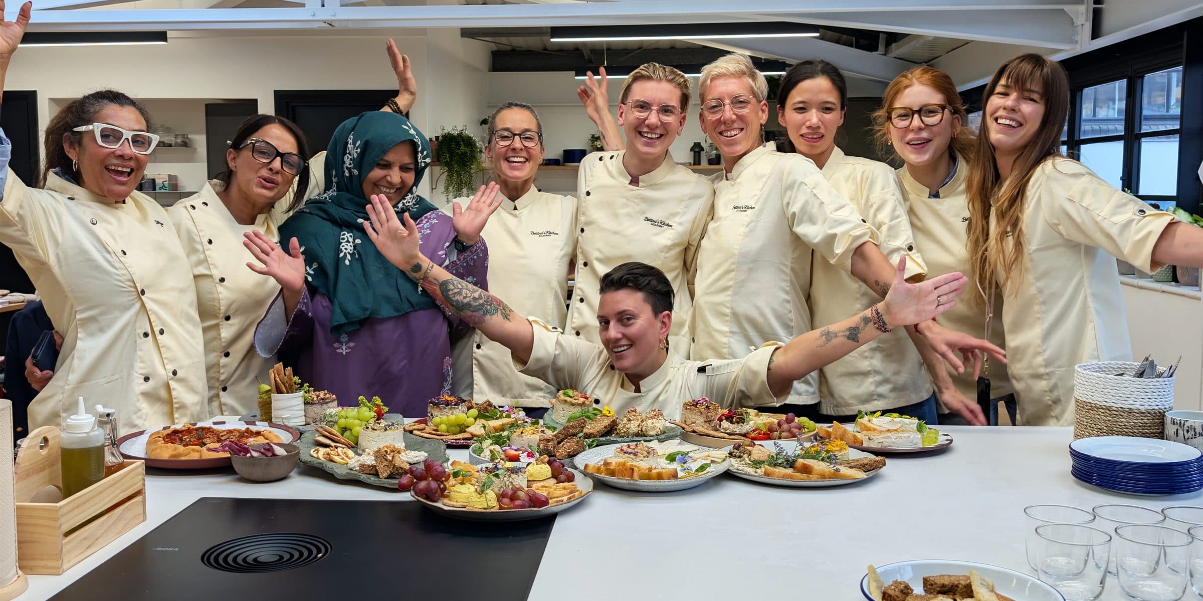 A Retreat Chef Academy cohort in Bettina's Camden studio